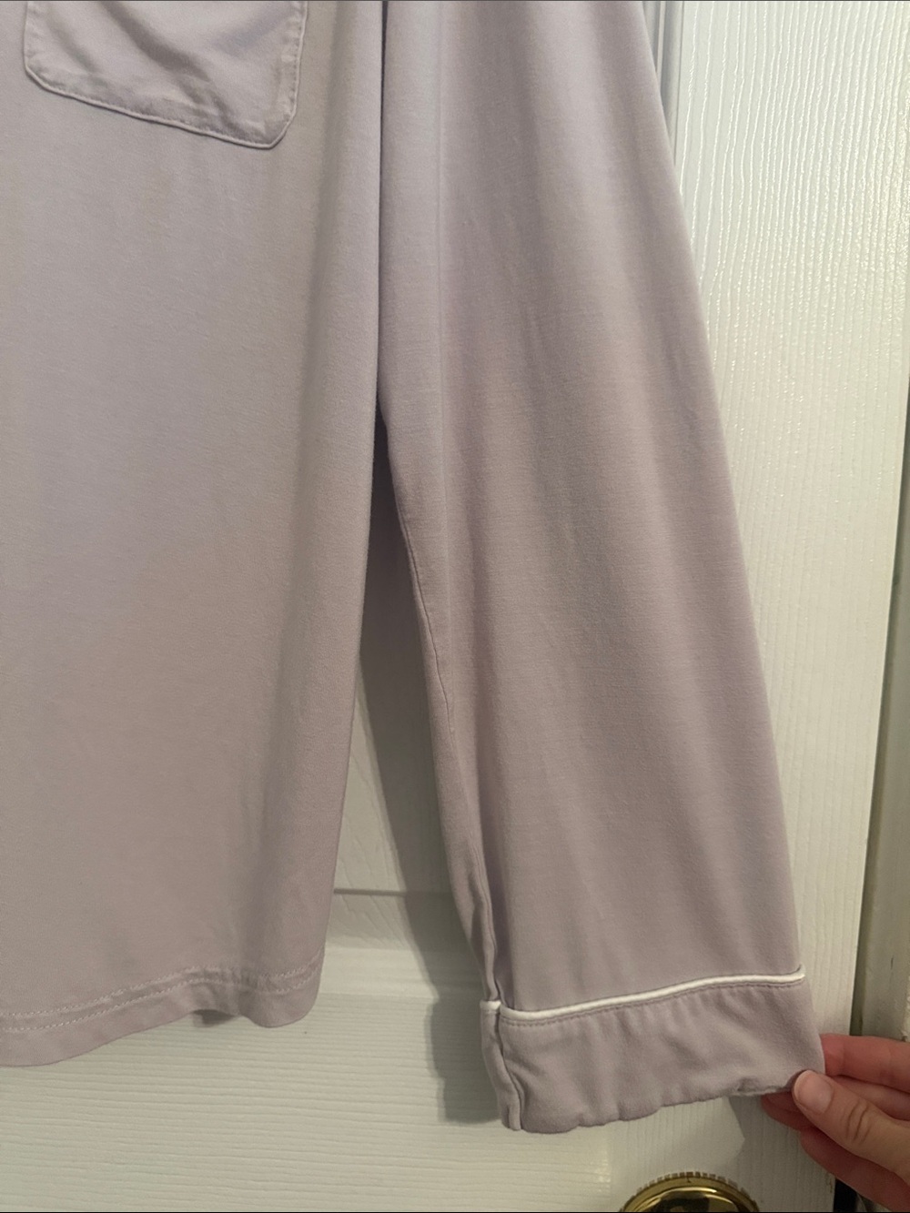 COZY EARTH MEDIUM Stretch-Knit Classic Long Sleeve Pajamas SET Lilac Bamboo - Picture 7 of 15